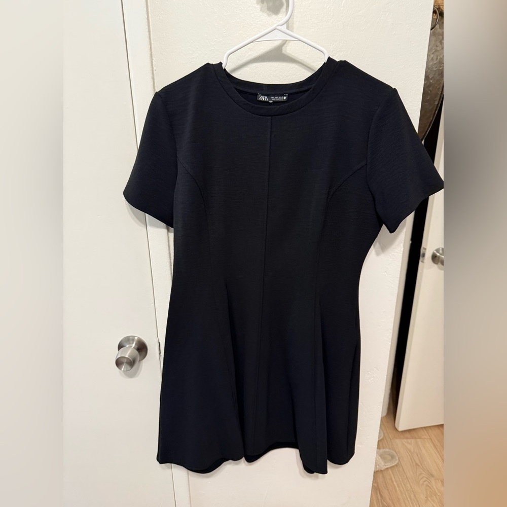 Zara Black Skater Mini Dress